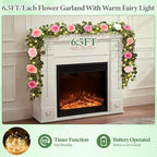4Pcs 26 Ft Artificial Flower Garland with Light Hanging Fake Vine, alternate view 3
