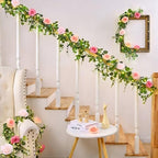 4Pcs 26 Ft Artificial Flower Garland with Light Hanging Fake Vine, alternate view 4