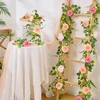 4Pcs 26 Ft Artificial Flower Garland with Light Hanging Fake Vine, alternate view 5