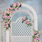 4Pcs(26 FT) Artificial Rose Vine Fake Flower Garland Fake Silk Rose Hanging Vine for Wedding Party Background, alternate view