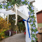 4Pcs(26 FT) Artificial Rose Vine Fake Flower Garland Fake Silk Rose Hanging Vine for Wedding Party Background, alternate view
