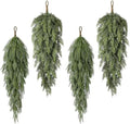 4PCS 32" Artificial Christmas Teardrop Swag, Norfolk & Cedar in 32 leaves & 45 leaves in Green
