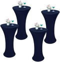 4PCS 32x43 Inch Fitted Cocktail Tablecloth, Cocktail Table Cover in 32x43 Inch