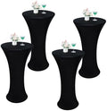 4PCS 36x43 Inch Fitted Cocktail Tablecloth, Cocktail Table Cover in 36x43 Inch