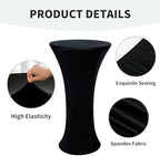 4PCS 36x43 Inch Fitted Cocktail Tablecloth, Cocktail Table Cover in 36x43 Inch, alternate view 3