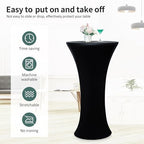 4PCS 36x43 Inch Fitted Cocktail Tablecloth, Cocktail Table Cover in 36x43 Inch, alternate view 5