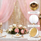 4PCS 5 Arm Gold Candelabra Centerpiece for Table in 48 inches in Gold, alternate view 5