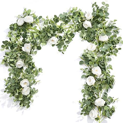 4Pcs 6.5FT Artificial Flower Eucalyptus Garland Wedding Decor
