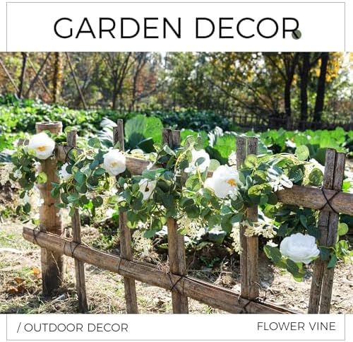 4Pcs 6.5FT Artificial Flower Eucalyptus Garland Wedding Decor, alternate view 4