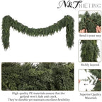 4PCS 6FT Christmas Cedar Garlands Real Touch Soft Greenery Pine Decorations, alternate view 3