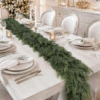 4PCS 6FT Christmas Cedar Garlands Real Touch Soft Greenery Pine Decorations, alternate view 6