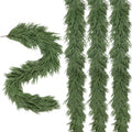 4PCS 6FT Christmas Garland, Artificial Real Touch Norfolk Pine Garland in Green