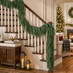 4PCS 6FT Christmas Garland, Artificial Real Touch Norfolk Pine Garland in Green, alternate view 3