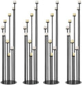 4pcs 9-Arm Floor Candelabra, Candle Holder for Home Decor in Black
