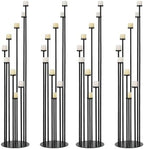 4pcs 9-Arm Floor Candelabra, Candle Holder for Home Decor in Black