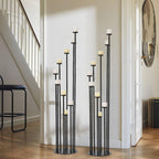 4pcs 9-Arm Floor Candelabra, Candle Holder for Home Decor in Black, alternate view 6