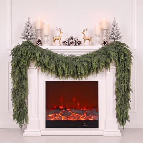 4PCS 9FT Artificial Cedar Garland for Christmas Decoration