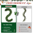 4PCS 9FT Artificial Cedar Garland for Christmas Decoration, alternate view 2