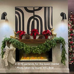 4PCS 9FT Christmas Norfolk Pine Garland Real Touch for Mantle Decoration, alternate view 2
