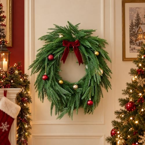 4Pcs 9FT Norfolk Pine Garlands for Christmas Decorations Indoor, alternate view 5