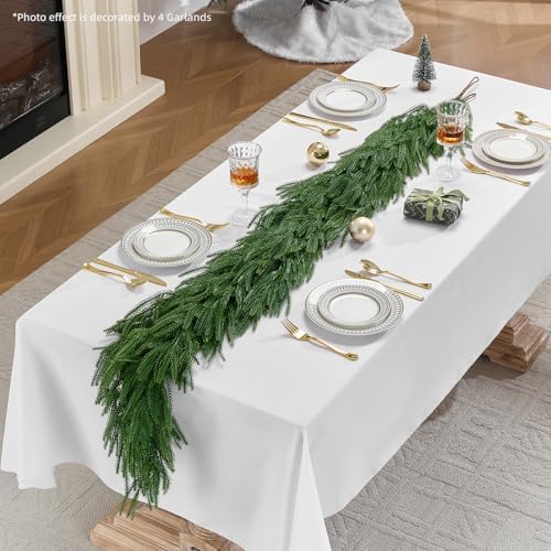 4Pcs 9FT Norfolk Pine Garlands for Christmas Decorations Indoor, alternate view 6