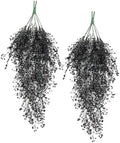 4Pcs Artificial Black Hanging Wisteria Plant 31.5In Halloween Decor