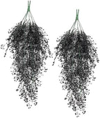4Pcs Artificial Black Hanging Wisteria Plant 31.5In Halloween Decor
