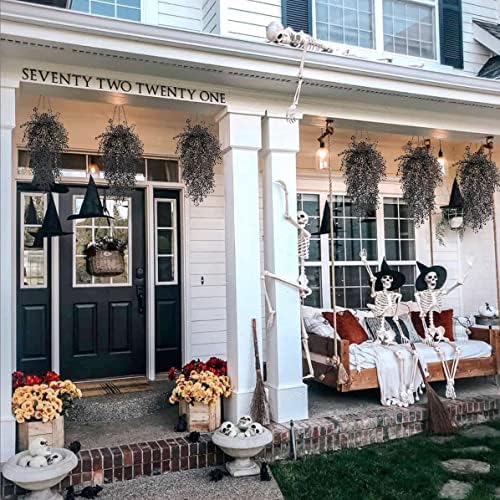4Pcs Artificial Black Hanging Wisteria Plant 31.5In Halloween Decor, alternate view 2