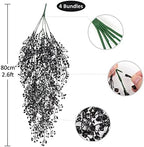 4Pcs Artificial Black Hanging Wisteria Plant 31.5In Halloween Decor, alternate view 3