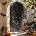4Pcs Artificial Hanging Plants, Black Halloween Wall Decor, alternate view 6