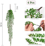 4Pcs Artificial Hanging Plants for Outdoors, Fake Vines Greenery, alternate view 3