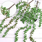 4Pcs Artificial Hanging Plants for Outdoors, Fake Vines Greenery, alternate view 5