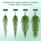 4Pcs Artificial Hanging Plants for Outdoors, Fake Vines Greenery, alternate view 6