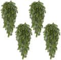 4Pcs Artificial Hanging Plants, Pine Christmas Teardrop Swag