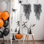 4Pcs Artificial Hanging Wisteria Plants 31.5In Plastic Black White, alternate view 5