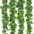 4Pcs Artificial Monstera Leaf Vines 5.6Ft Greenery Garland