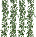 4Pcs Artificial Silk Willow Leaves Vine Twigs 5.9Ft Green Garland