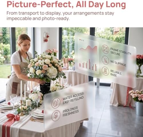 4pcs Bouquet Liner Floral Arrangement Base for Weddings Events and Centerpieces Compact and Easy to Use Flower, alternate