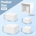4Pcs Buffet Risers Food Risers Table Display Stand Shelf for Party Catering Dessert Collectibles Acrylic Cube, alternate view