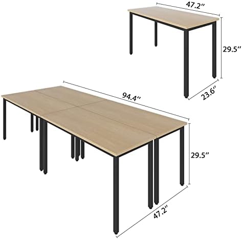 4PCS Conference Tables 8FT Computer Desk Study Writing Podcast Table for Meeting Room Conference Room for 10, alternate view