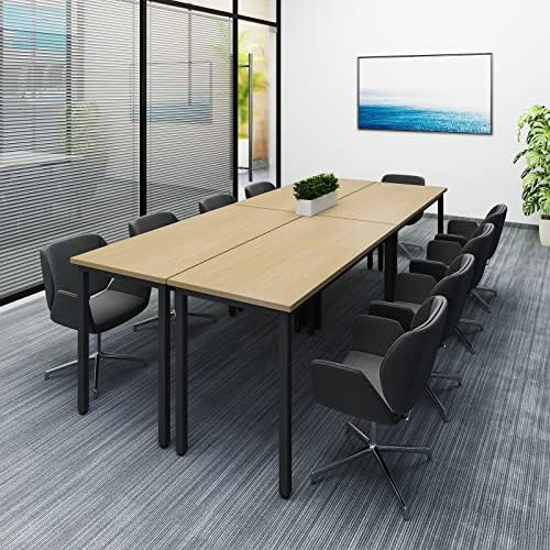 4PCS Conference Tables 8FT Computer Desk Study Writing Podcast Table for Meeting Room Conference Room for 10, alternate view