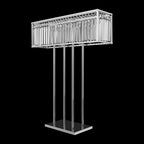 4pcs Crystal Vases for Centerpieces, 35.4 in Tall Metal Square Vase Stand in Silver, alternate view 5