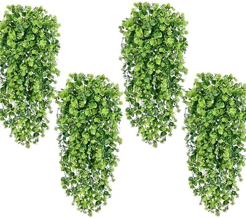 4Pcs Fake Hanging Plants 3ft Fake Plants Vines Greenery
