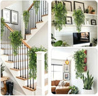 4Pcs Fake Hanging Plants Artificial Monstera Leaves Vines 28.7Inch, alternate view 5