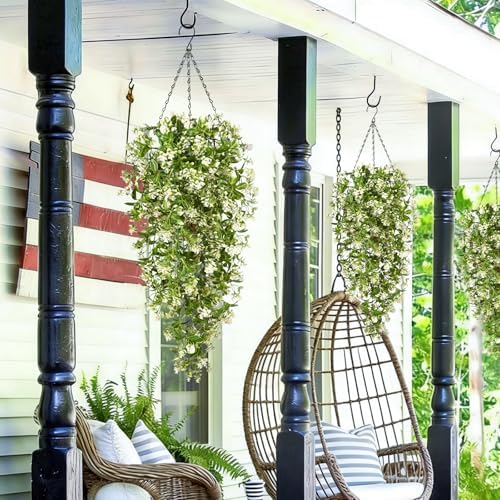 4pcs Fake Hanging Plants, Faux Ivy Fake Vines Greenery, alternate view 7