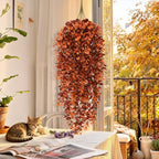 4Pcs Fake Hanging Plants, Red-Brown Eucalyptus Fake Vines Ivy, alternate view 2