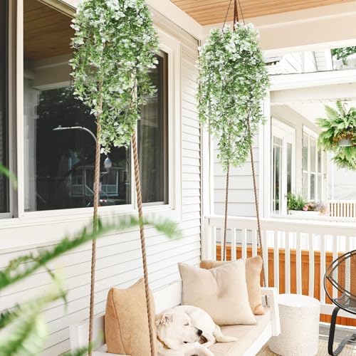 4Pcs Fake Monstera Leaves Vines 28.7Inch Artificial Hanging Plants, alternate view 6