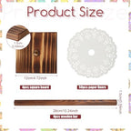 4PCS Farmhouse Donut Stand for Dessert Table Wooden Donut Holder in Rustic Brown, alternate view 3