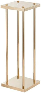 4PCS Gold Metal Column Wedding Flower Stand, 23.6inch High With Metal Laminate, Vase Geometric Centerpiece, alternate view 6