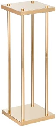 4PCS Gold Metal Column Wedding Flower Stand, 31.5inch High With Metal Laminate, Vase Geometric Centerpiece, alternate view 5
